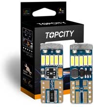 Topcity own design t10 w5w canbus led bulbs,our canbus led lights can solve Anti Flicker CANBUS Error Free,also called t10 canbus